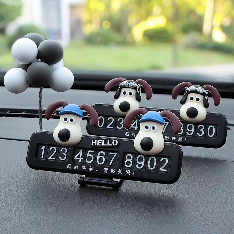 car temporary parking phone creative cartoon luminous digital car moving car moving number plate car supplies complete collection