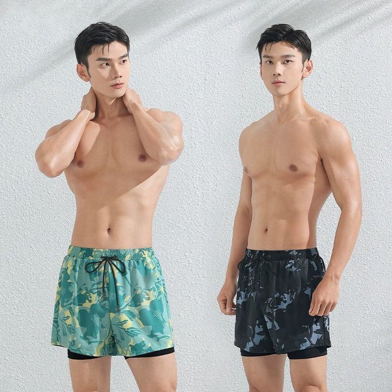 swimming trunks men‘s quick-drying large size anti-embarrassment 2024 new professional beach pants full set of hot spring swimming equipment