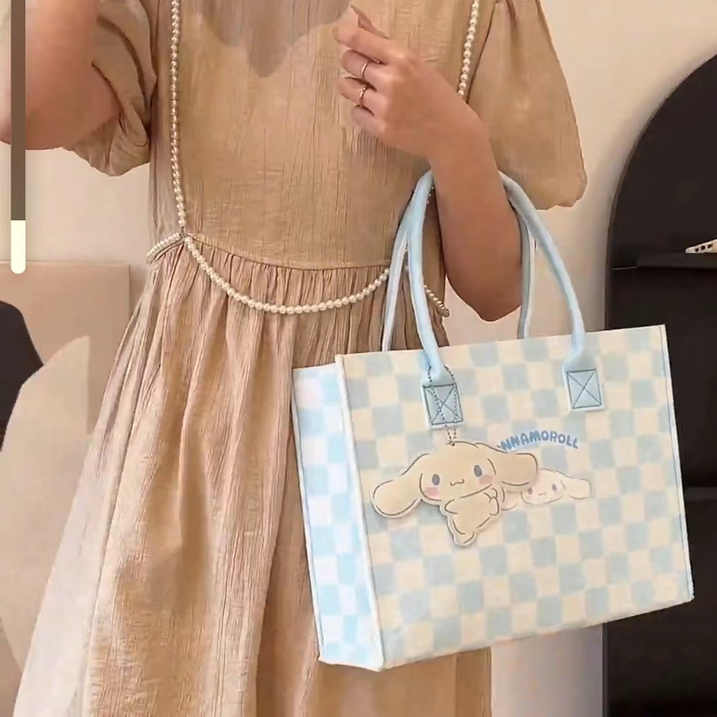 clow m handbag large capacity sanrio new women‘s melody cute lunch box bag cinnamoroll babycinnamoroll felt bag