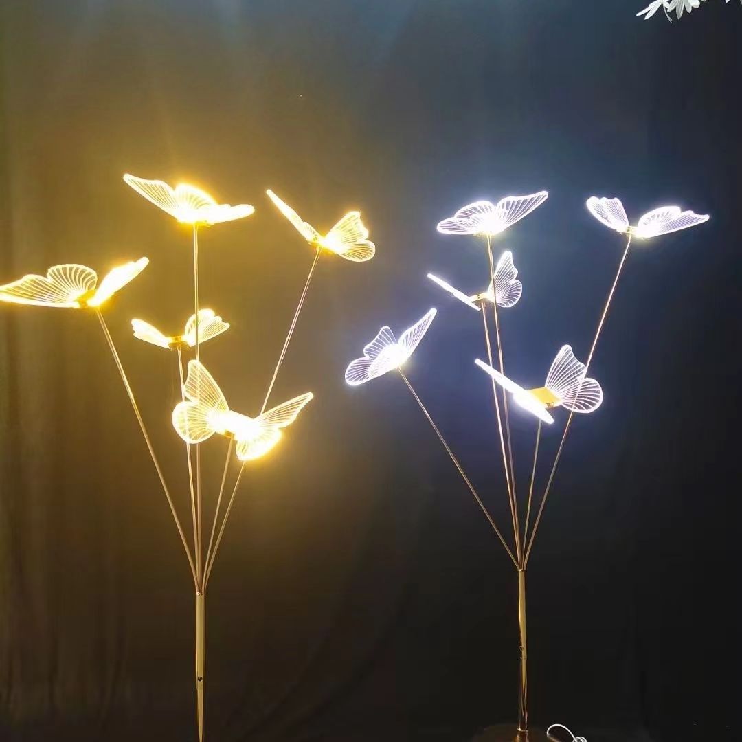 wedding wedding props light-emitting butterfly romantic art stage decoration garden courtyard window decoration road lead light