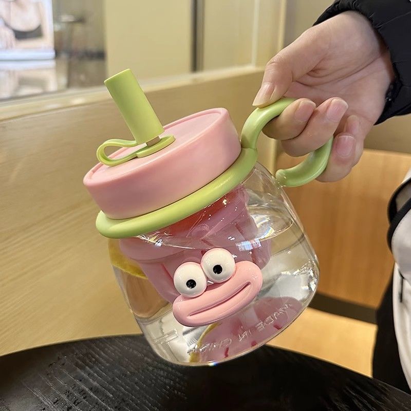 water cup large capacity girl‘s big belly good-looking 2024 new internet celebrity kettle summer cute children‘s straw cup