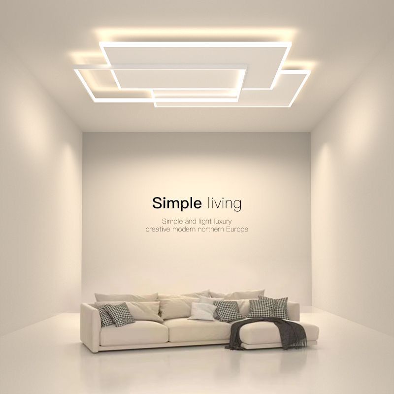 lamp in the living room 2024 new guangdong zhongshan lamp package modern minimalist and magnificent led offline voice ceiling lamp