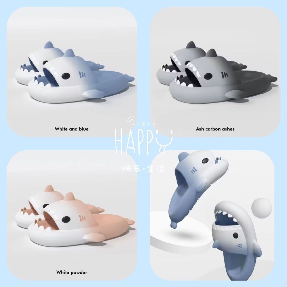 new thickened non-slip waterproof bathroom slippers indoor summer home indoor and outdoor bath couple household shark