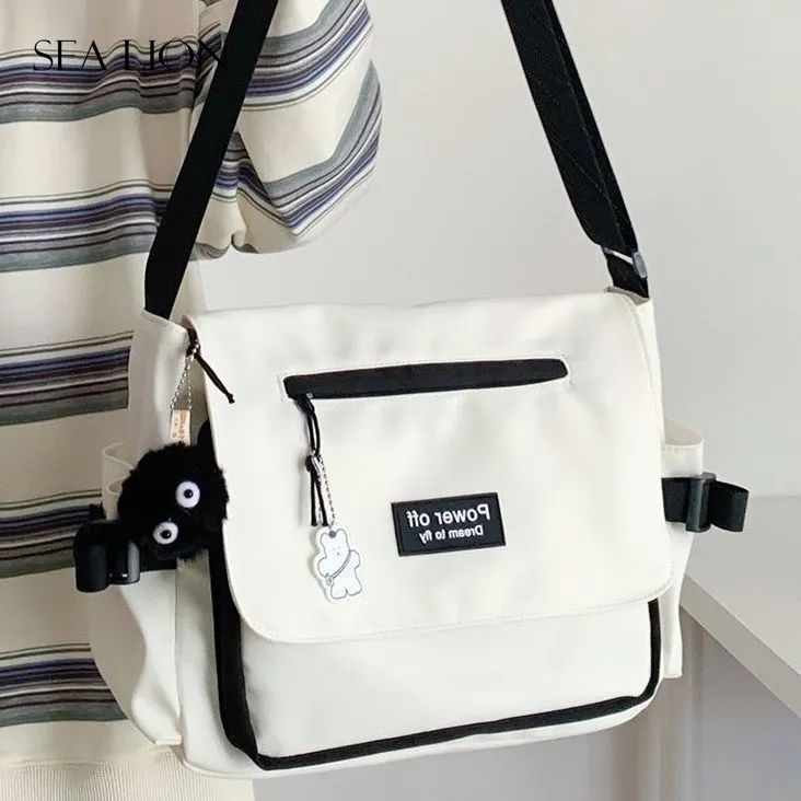 sea lion college student crossbody bag class leisure backpack shoulder bag japanese-style package female harajuku simple messenger bag
