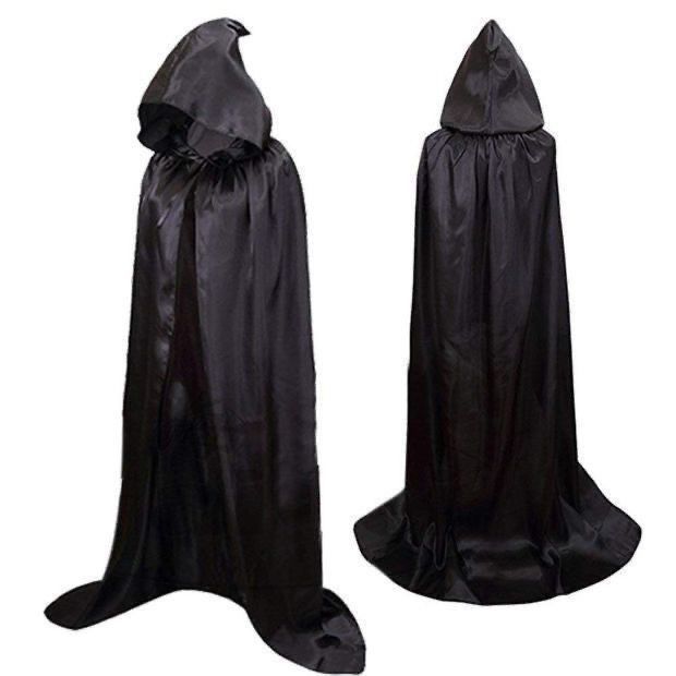 halloween costume adult men witch black cloak children cos witch death cloak vampire masquerade