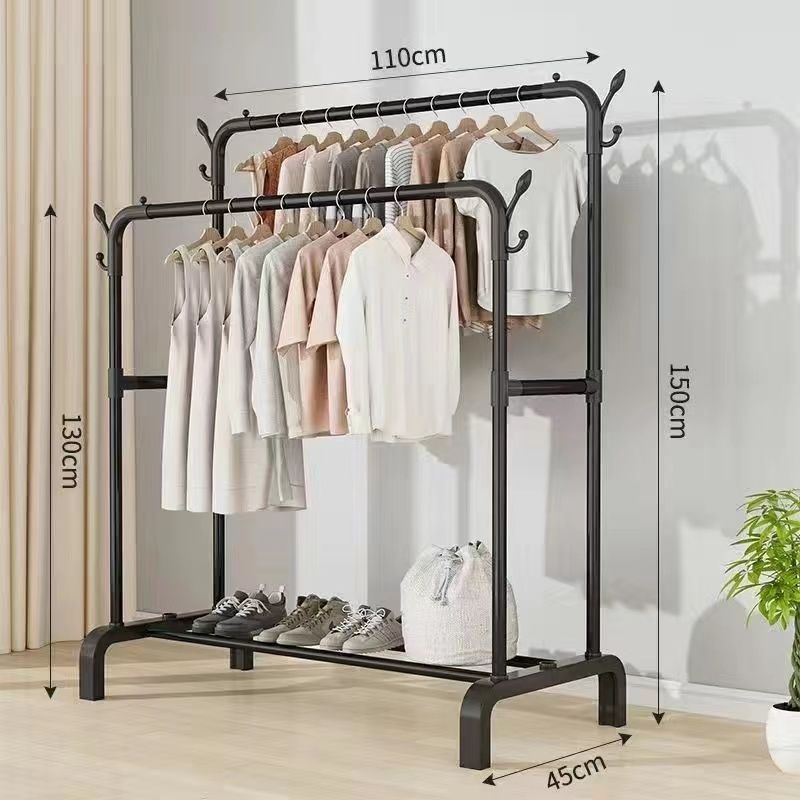 drying rack floor vertical coat rack household bedroom balcony clothes drying rod clothes drying rack single rod double rod