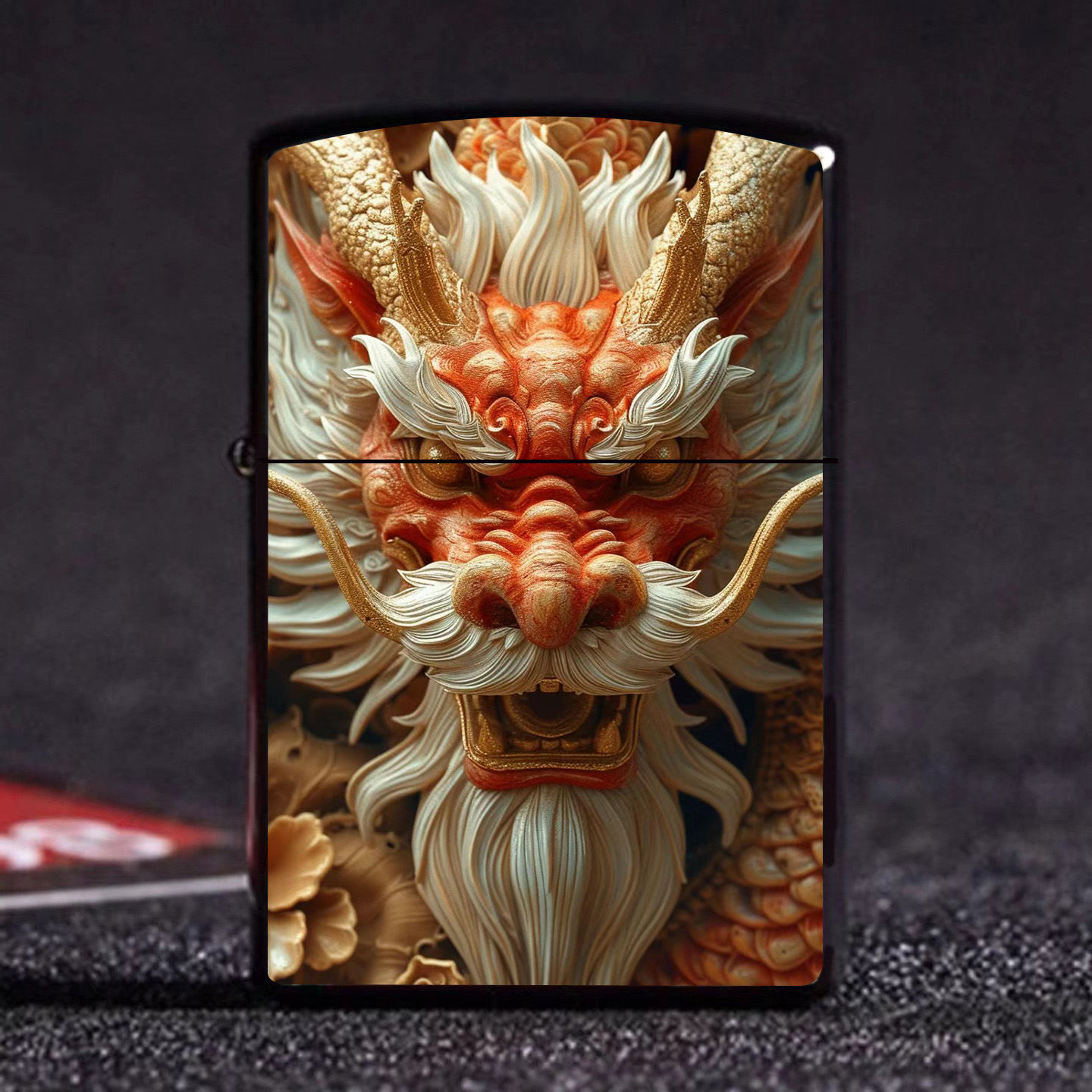 national fashion good-looking new kerosene lighter dragon year model dragon tiger graphic lighter clamshell gift for boyfriend