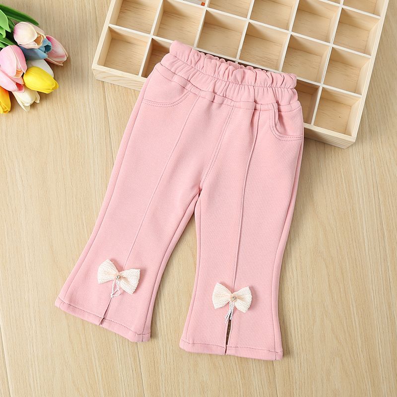 Girls Fred Pants Spring and Autumn 2024 New Internet Celebrity Fashionable Children's High Waist Casual Pants Children's Baby Fried Street Pants