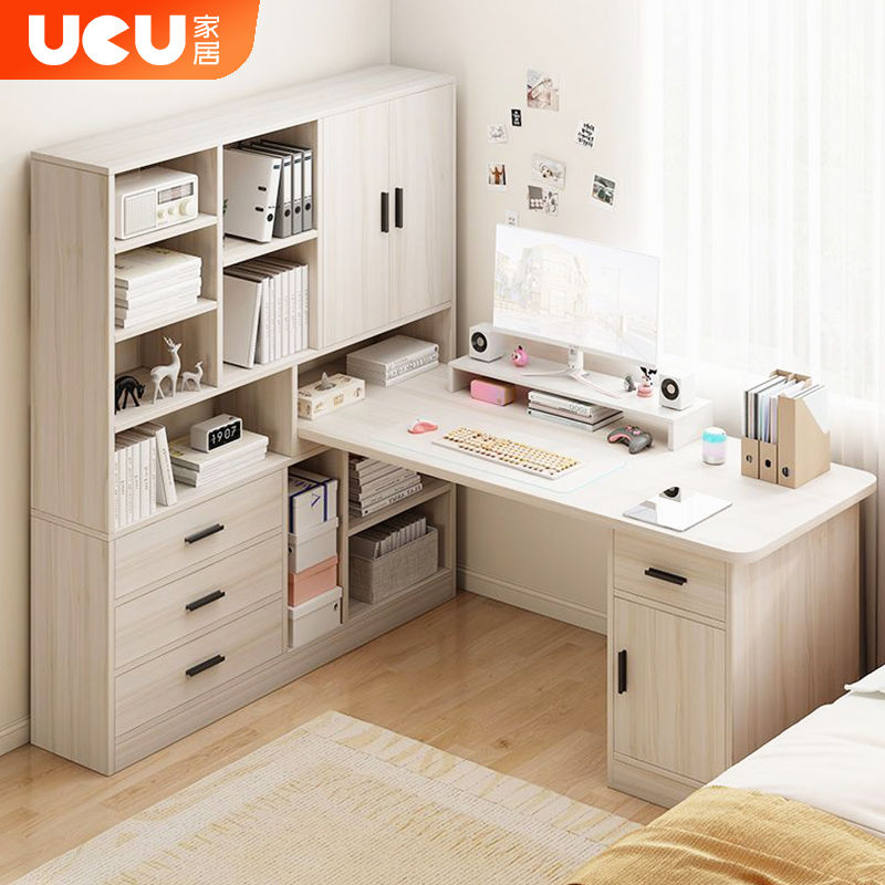 desk bookcase integrated desk corner computer desk desktop student household study table bookshelf combination bedroom corner table