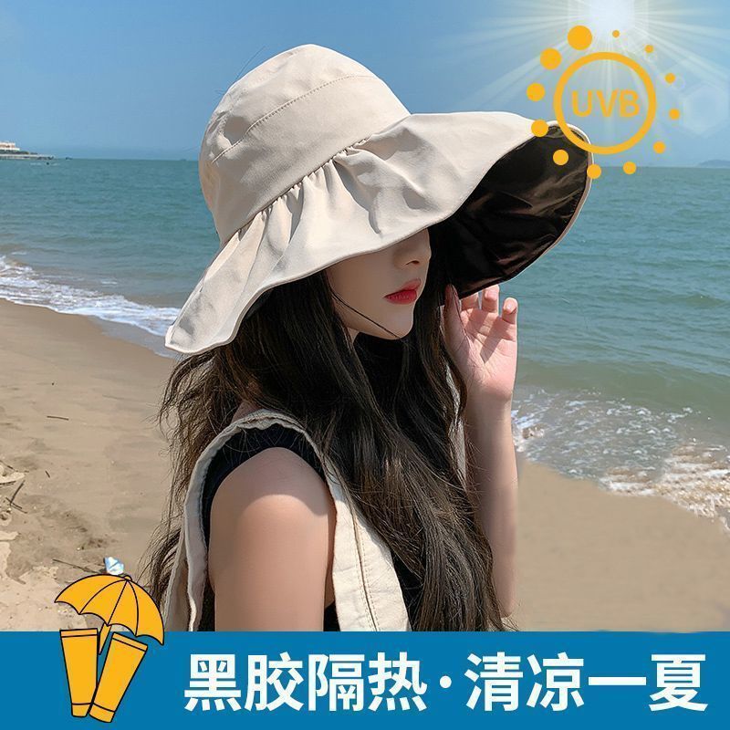 sun hat summer foldable big brim sun-shade fisherman hat vinyl japanese uv uv beach sun hat