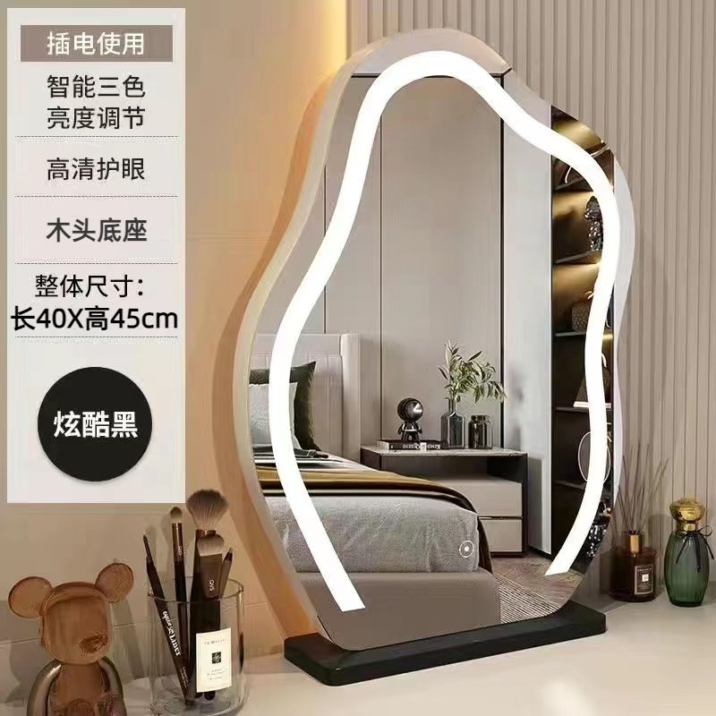 bedroom makeup mirror desktop led light internet celebrity cloud mirror smart home light mirror with light dressing table makeup mirror