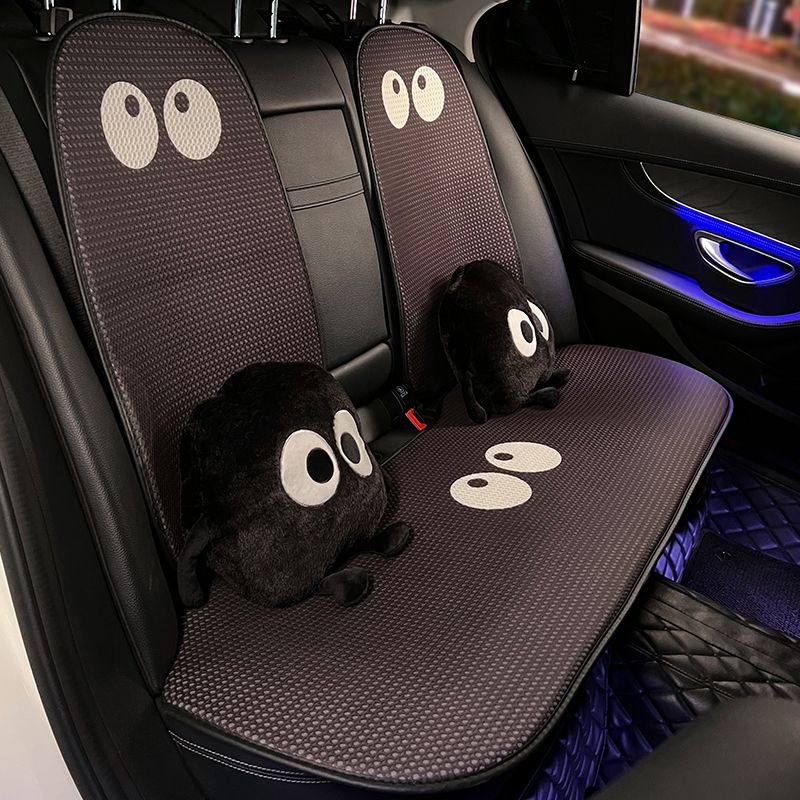 four seasons cellular-network small briquette cushion cartoon cool pad breathable cute car seat cushion ice silk summer full set