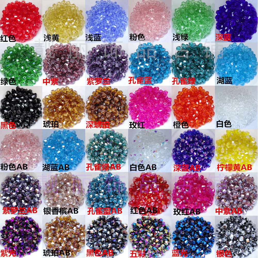 card 4mm pointed crystal 800 crystal glass rhombus bead diy bracelet necklace headscarf clothes accessories bulk beaded