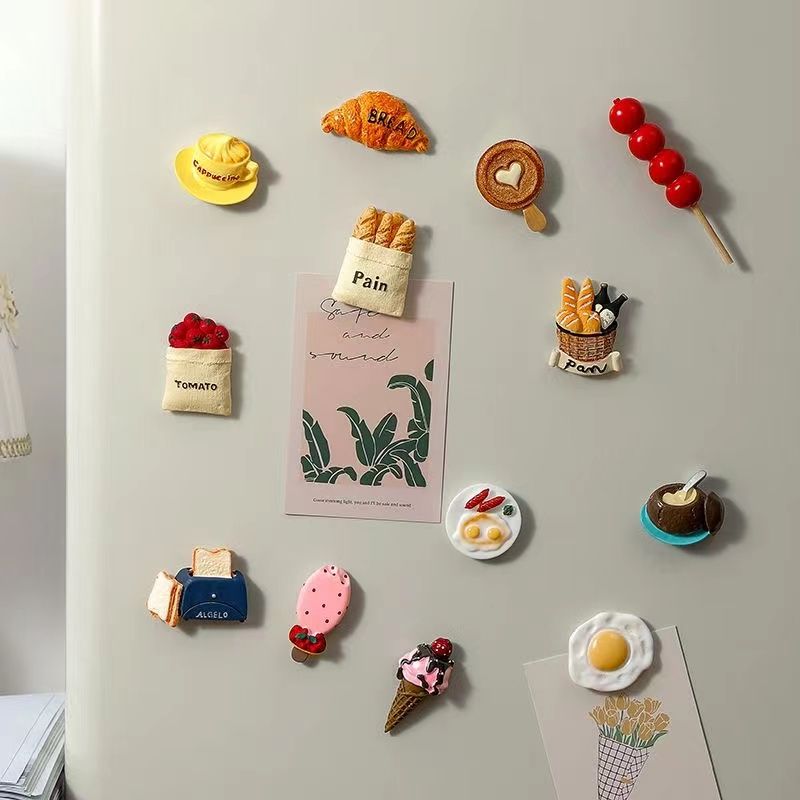 nordic home decoration refridgerator magnets three-dimensional refridgerator magnets magnetic stickers personalized creative magnetic sticker magnetic message sticker simulation