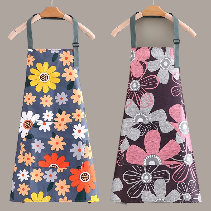 korean fashion apron kitchen household cooking work men and women wear work clothes overclothes household cleaning apron bib