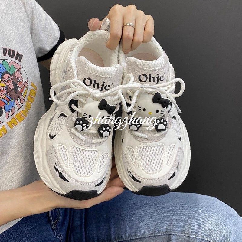 original mesh surface platform dad shoes women‘s 2024 spring thin niche all-match fashion trendy round toe sneakers women