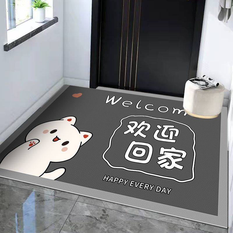 cartoon pvc entrance door mat disposable waterproof hallway doormat home doorway foot mat carpet can be customized