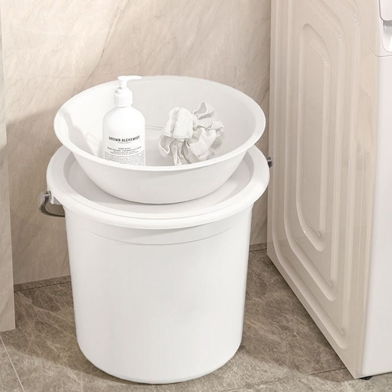 thickened plastic bucket portable large small size home dormitory laundry bath round washbasin multi-functional storage bucket