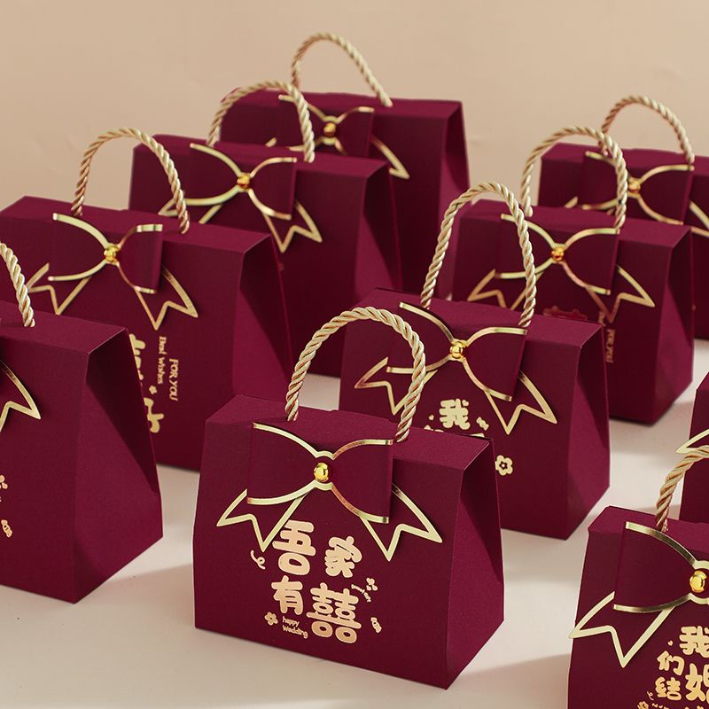 2024 new wedding candy box wedding engagement return gift gift tote bag high-grade gift box box