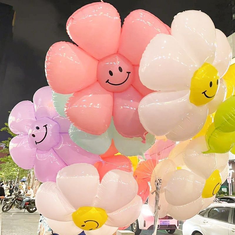 birthday photo internet celebrity kweichow moutai decorative balloon smiley face children flower sun outdoor daisy props wholesale petals