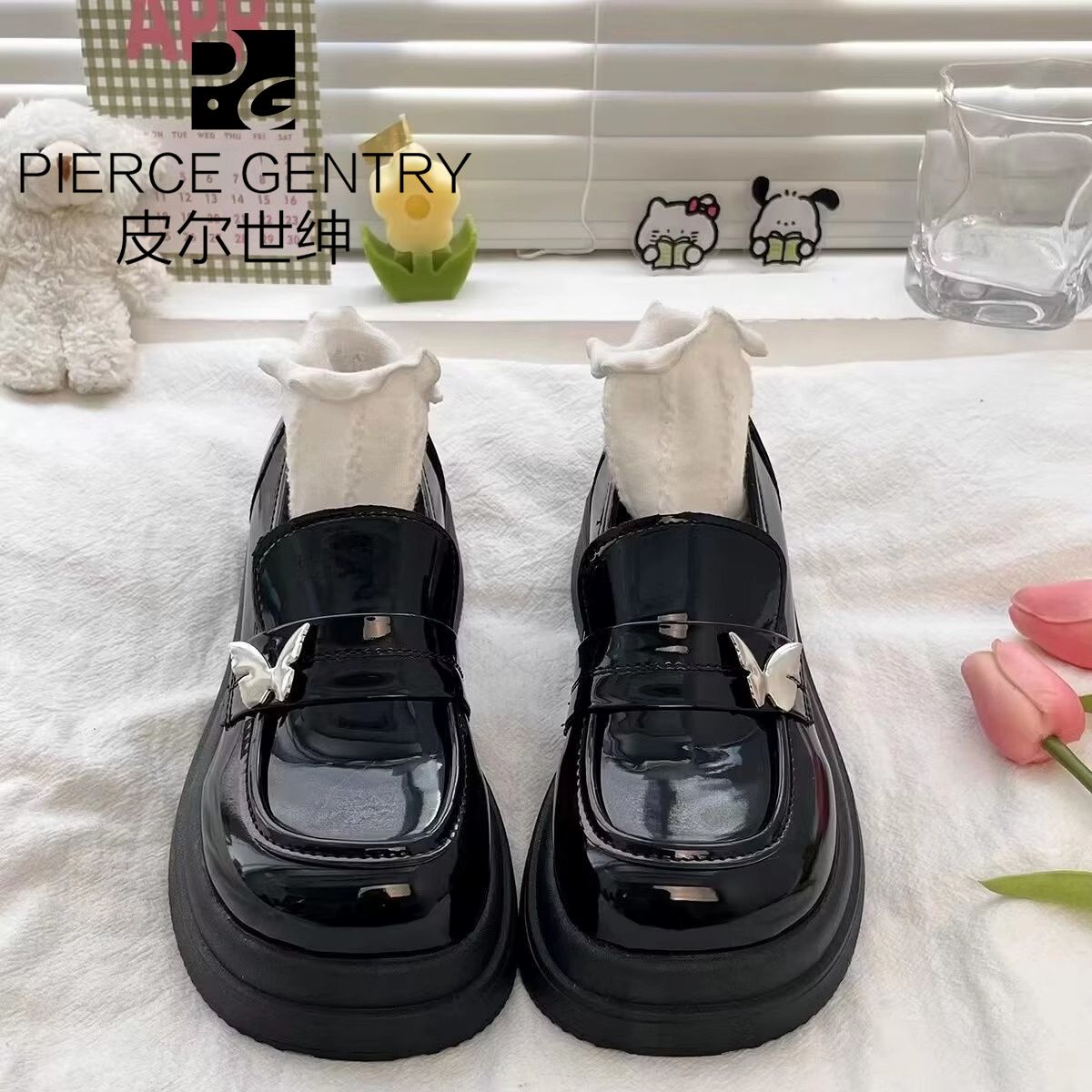 pierre shishen 2024 new spring and summer all-match bow mary zhenyi pedal popular pumps