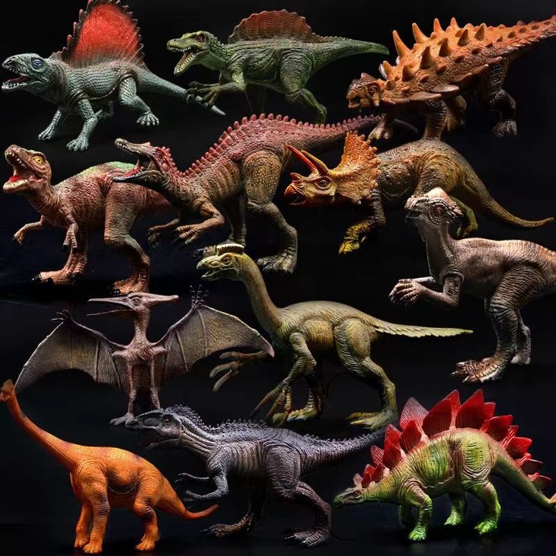 dinosaur toy collection 3 to 6 years old animal model ornaments jurassic tyrannosaurus boy set children‘s gift