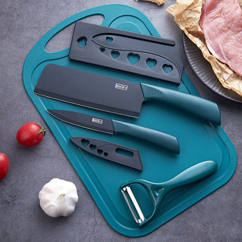 household kitchen knife complementary food chopping board combination two-in-one fruit knife kitchen super fast sharp student dormitory set