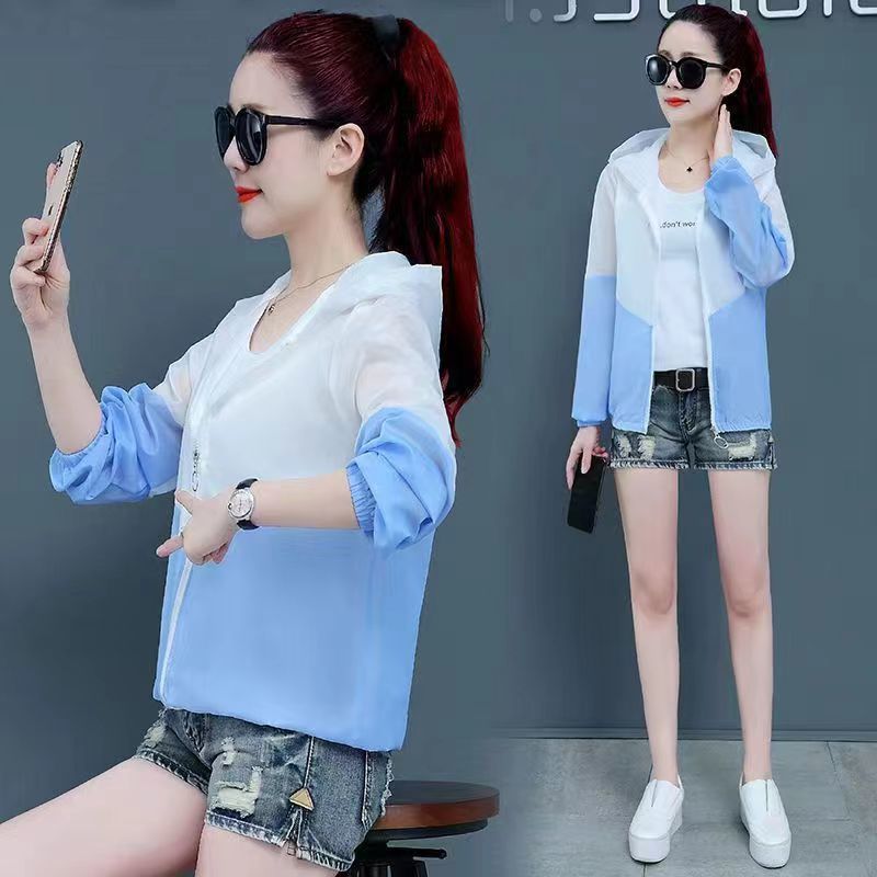 uv protection 2024 spring and autumn summer new thin coat short sports small sun protection clothing women‘s outer wear