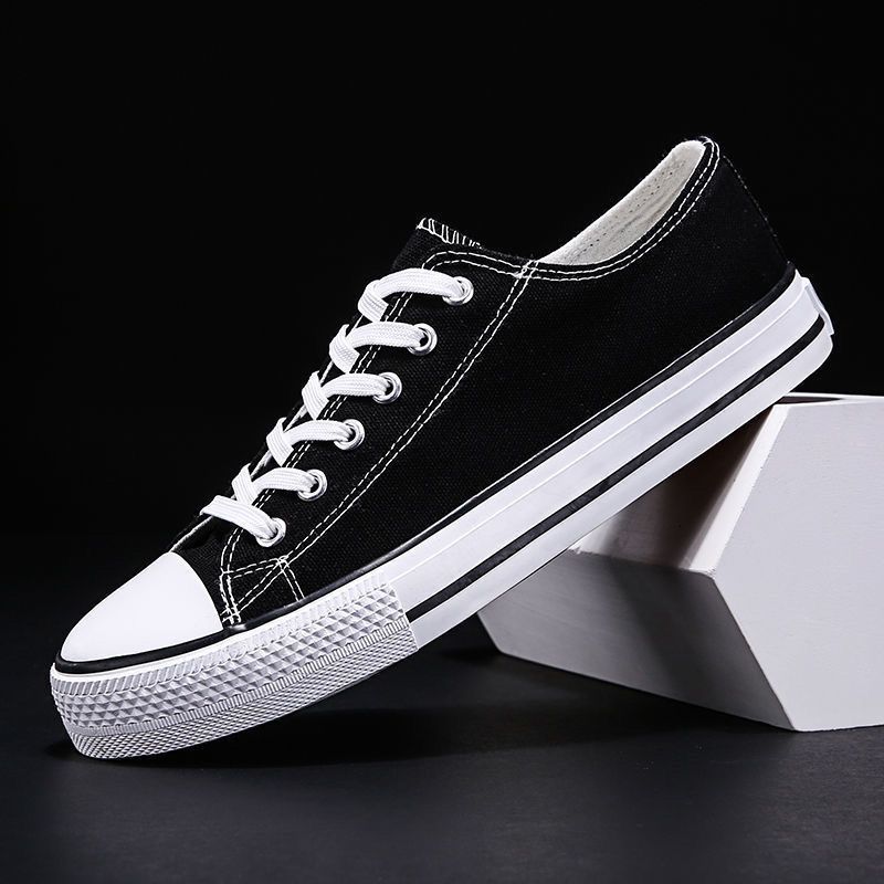 canvas shoes men‘s low-top korean style cloth shoes spring and summer new versatile casual white shoes men‘s trendy sports board shoes