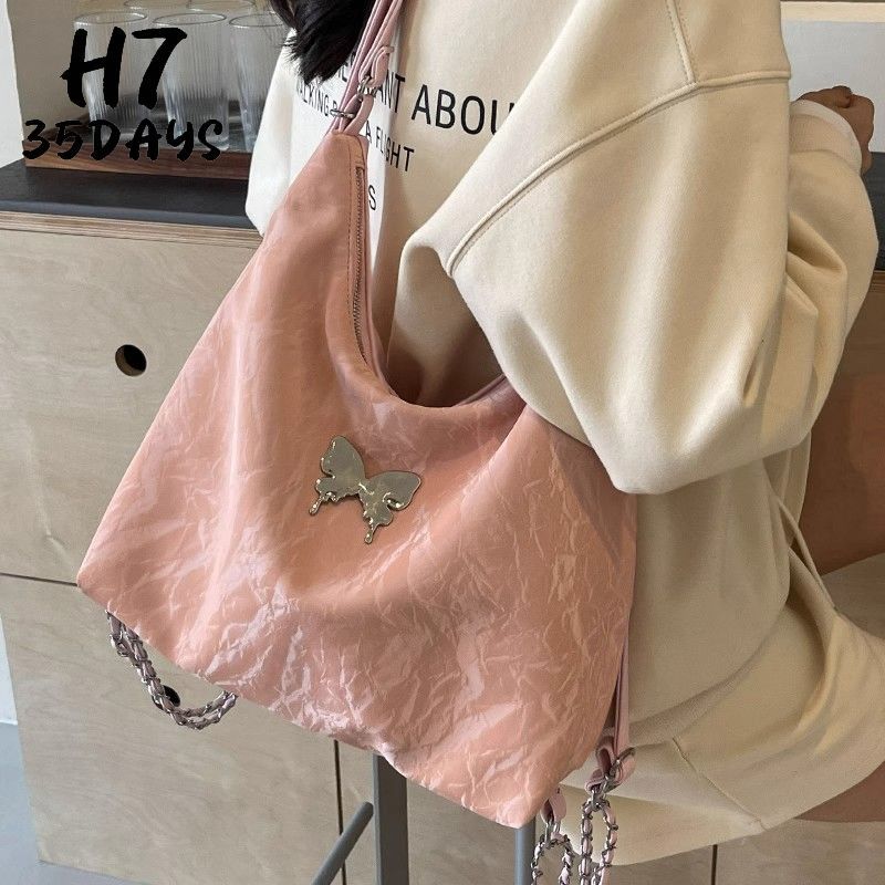 h7 tote bag women‘s new large capacity commuter backpack fashion all-match chain shoulder bag high-grade backpack fashion