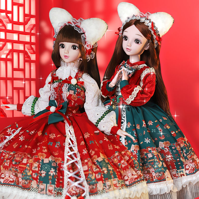 2024 new large size 60cm 80 red ba ancient style doll princess doll girl toy birthday gift