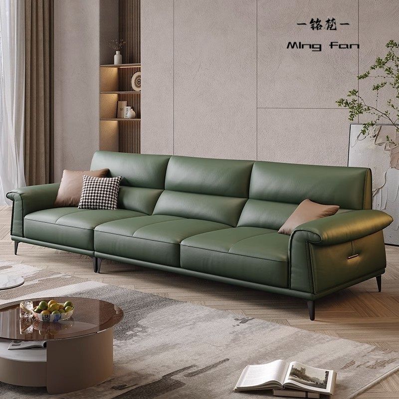 italian leather sofa leather sofa living room small apartment new light luxury and simplicity modern straight row imperial concubine