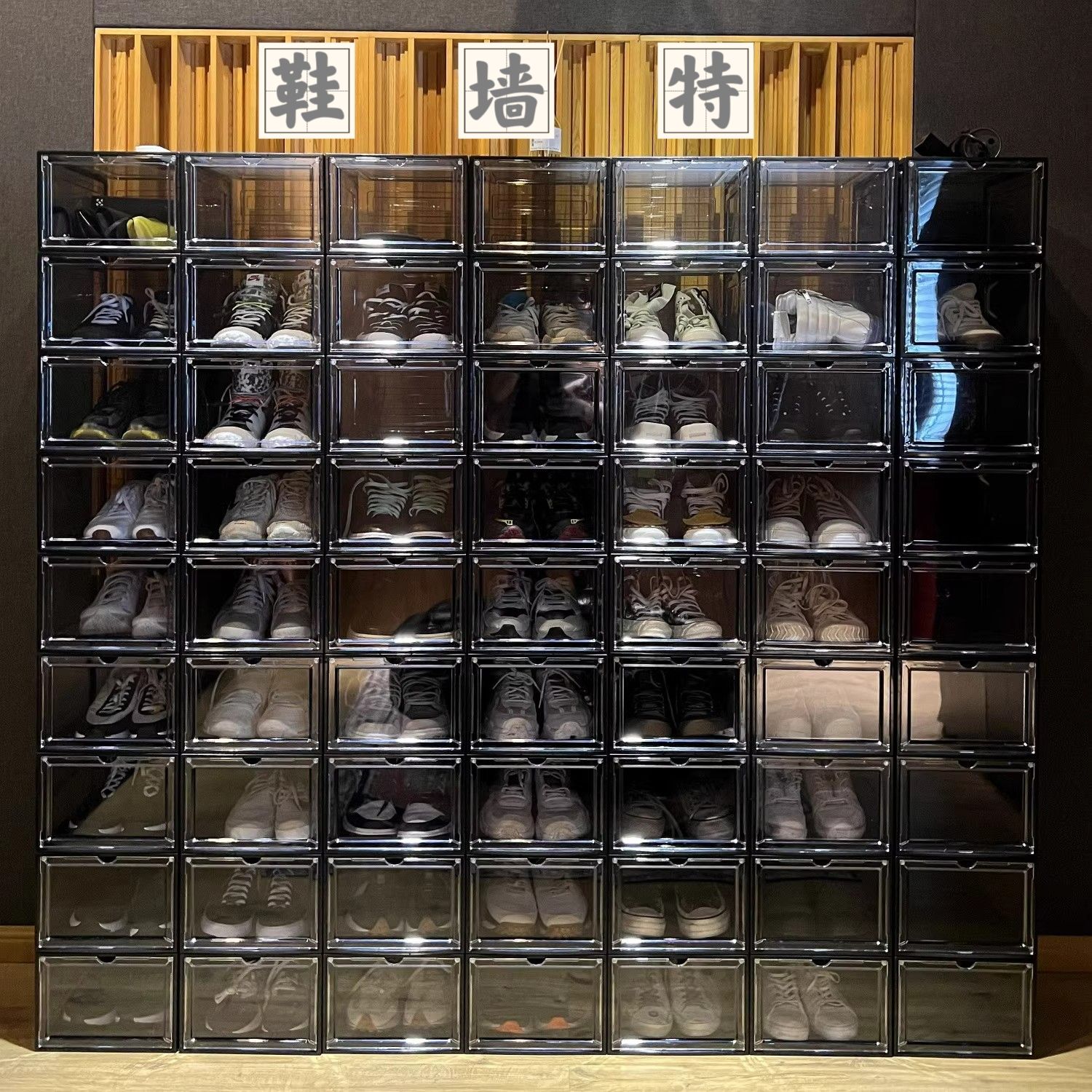 [20 pack] shoe box storage box transparent acrylic shoes anti-oxidation hard plastic sneakers air jordan shoes wall dustproof