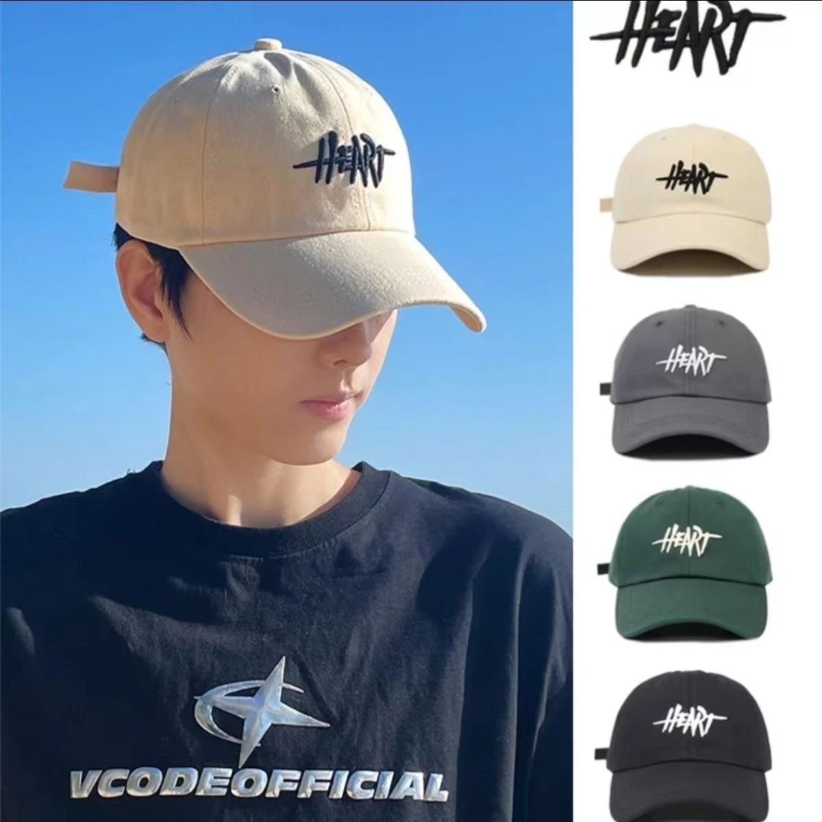 big head hat baby boy and girl summer fashion brand korean style baseball cap boys spring and autumn sun protection sun-poof peaked cap men‘s versatile