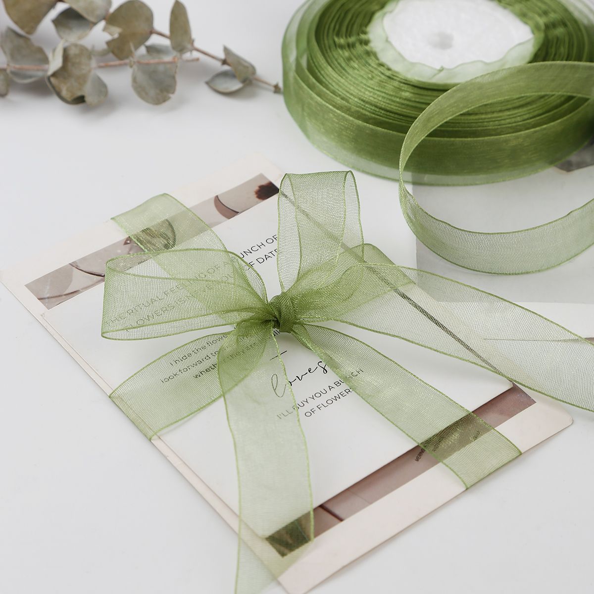 2cm bouquet ribbon for hat knitting ribbon green ribbon jasmine flower bracelet yarn strip handmade diy organza tape