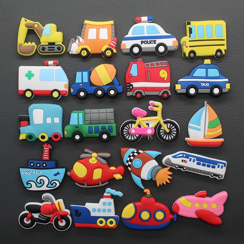 children‘s early education refrigerator sticker and magnet sticker unique creative cartoon cute soft magnetic stickers car whiteboard blackboard magnet stickers