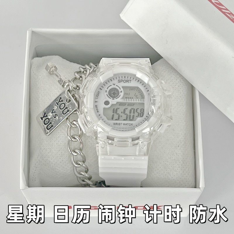 junior and middle school students watch ins good-looking student party sports all-match same earrings for couple electronic watch multi-function