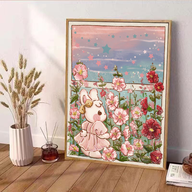 cartoon rabbit diamond painting 5d full diamond 2023 new ins style handmade diy masonry painting point diamond painting cross stitch