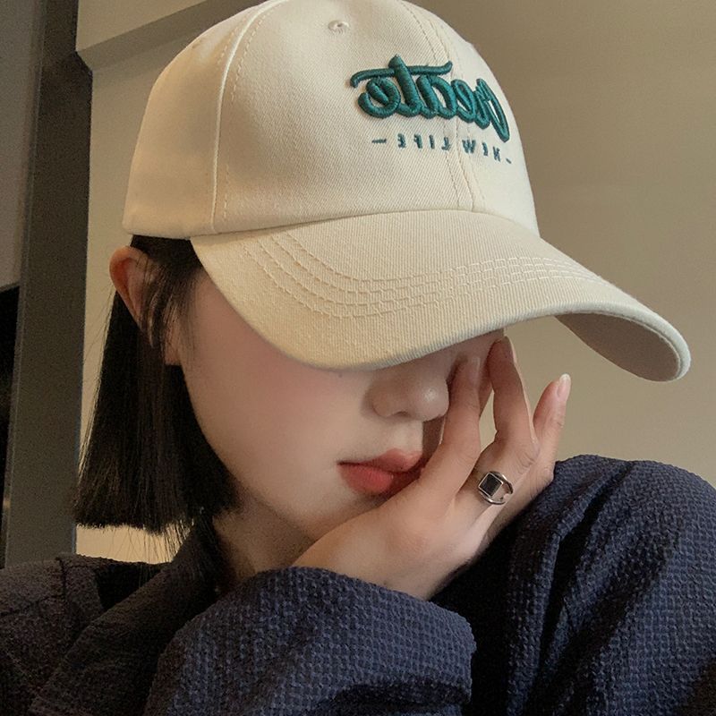 korean style baseball cap women‘s spring summer japanese big head circumference face-looking small peaked cap korean style wide brim soft top hat fashion