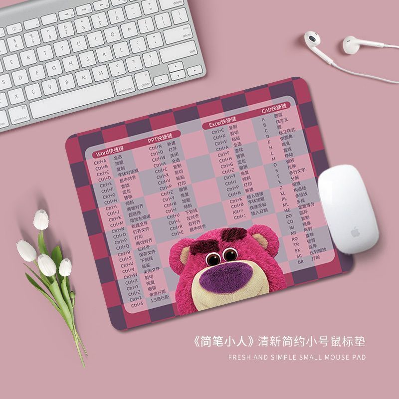 cute mouse pad girls‘ office desk pad wristband computer keyboard mat shortcut key collection children‘s table mat