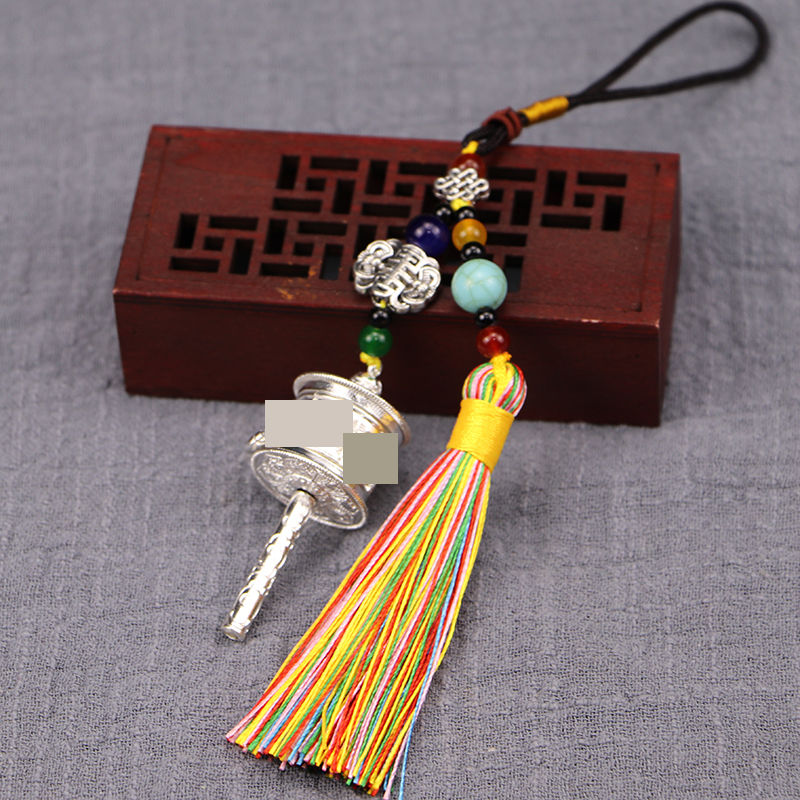 wholesale yunnan lijiang alloy car hanging car tassel pendant hanging ornament gift wind chimes gift bag pendant keychain