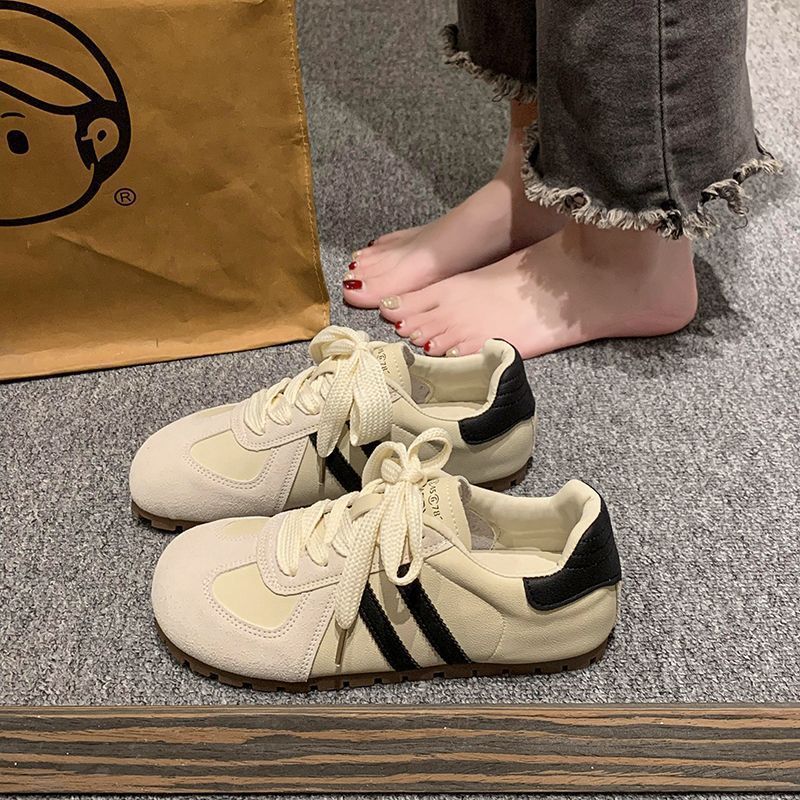 2024 spring and summer new flat shoes women‘s moral training shoes korean wild board shoes college style women‘s cortez