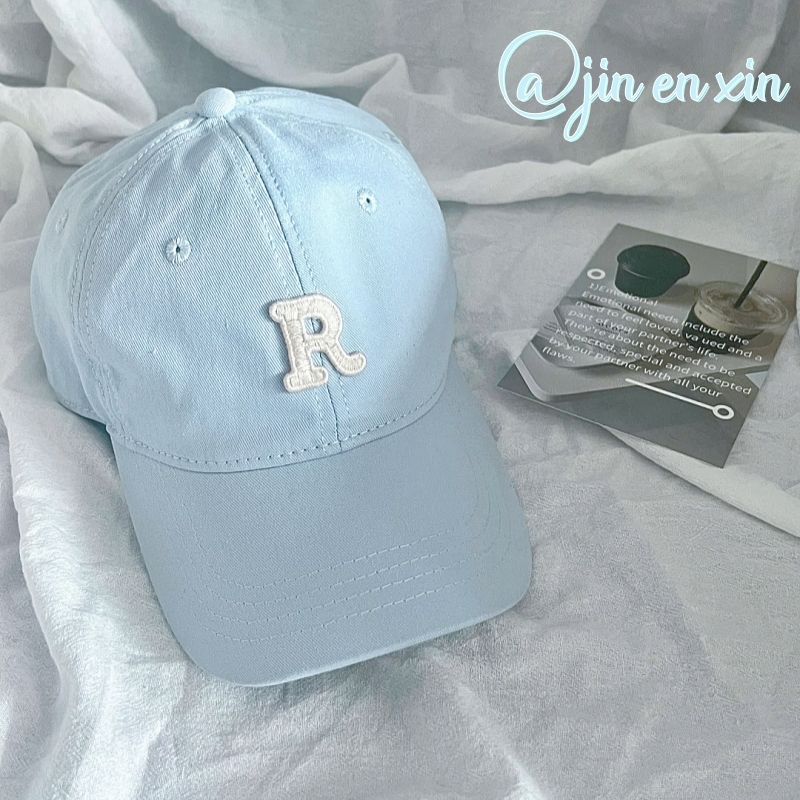 widened and deepened top baseball cap big head circumference r standard peaked cap milk blue female face little wild men‘s korean fashion