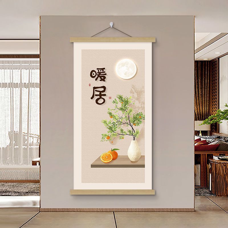 modern hallway decorative painting door-to-door corridor aisle vertical version scroll painting simple meaning good stair mural