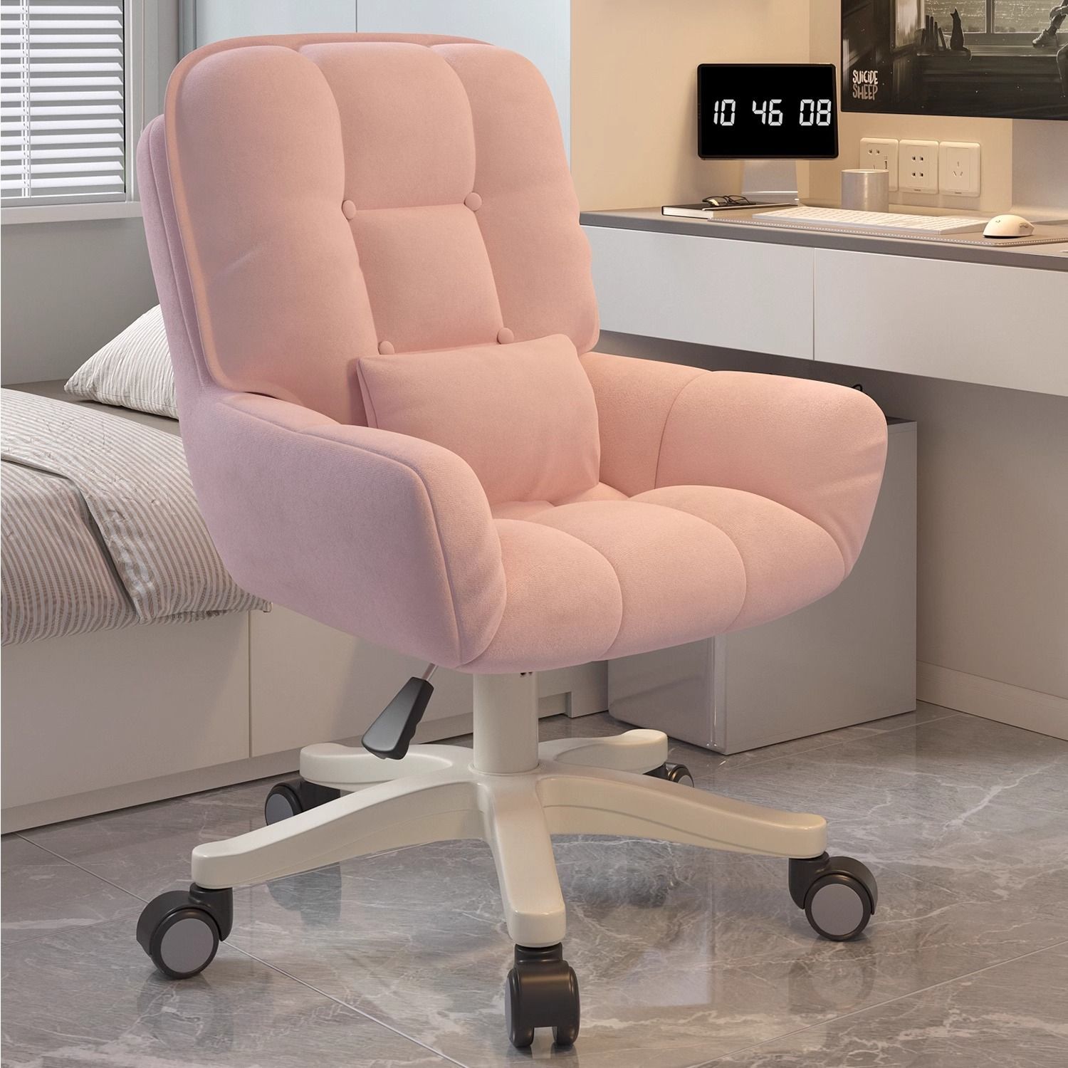 computer chair dormitory chairs girls‘ bedroom comfortable sitting college student desk chair makeup stool office live swivel chair