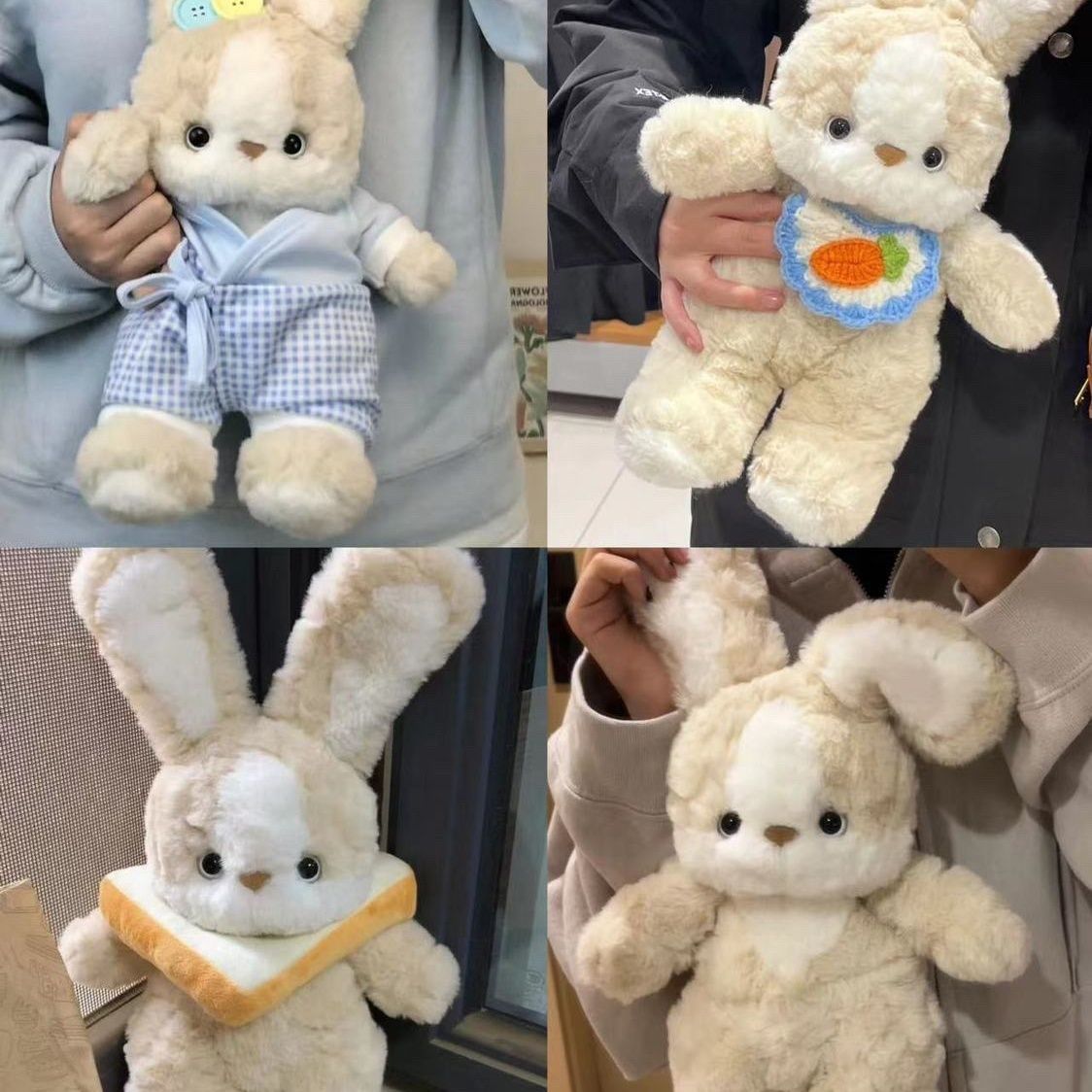 cute three items collection good night plush rabbit doll sleeping comfort plush toy doll doll birthday gift for women