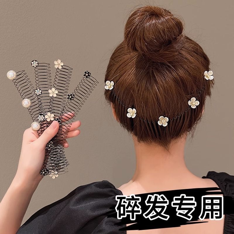 camellia broken hair comb hair broken hair organize fantastic headband children barrettes female back head clip hairware hairpin