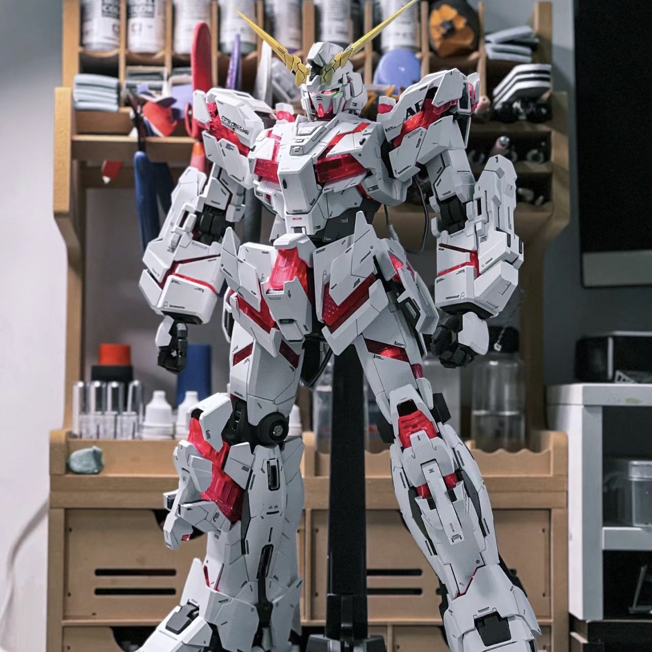 gundam model assembled strong attack free red heresy full equipment destruction unicorn hg mecha hand-made children‘s gift