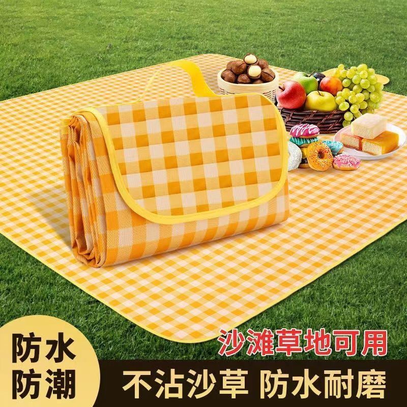 picnic mat outdoor folding moisture proof pad thickened ins style parent-child mat lawn camping beach mat portable floor mat