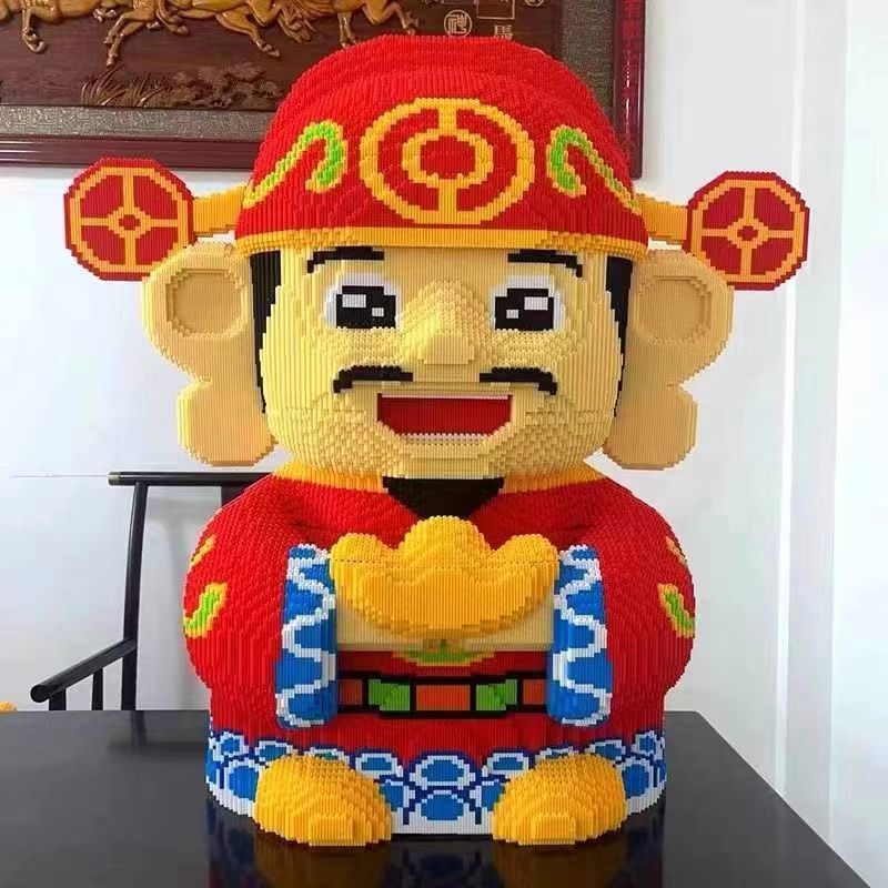 new god of wealth rich  compatible with lego building blocks adult assembled toys children puzzle small particles puzzle